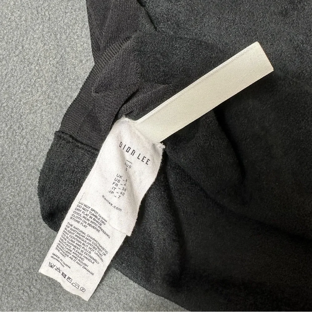 New Dion Lee Chenille Intarsia Knit Black Mini Dress Size 4 - Picture 12 of 14